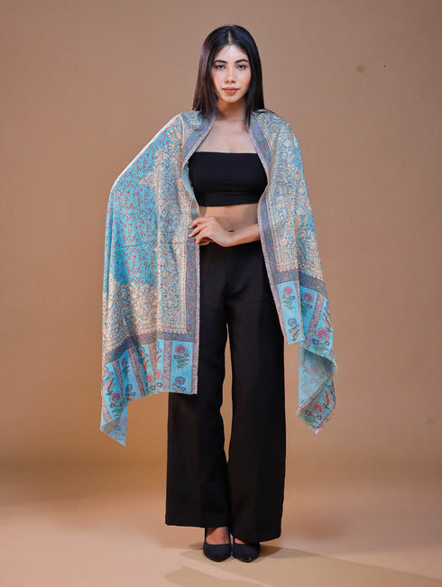 Women's Printed Aari Embroidered Stole